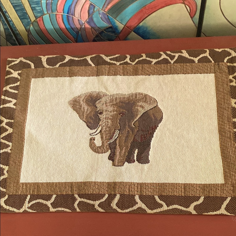 Elephant Tapestry table protecter great for under lamp